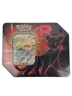 Pokémon TCG Destined Rivals Team Rocket Persian Tin – Sealed New Collectible Tin